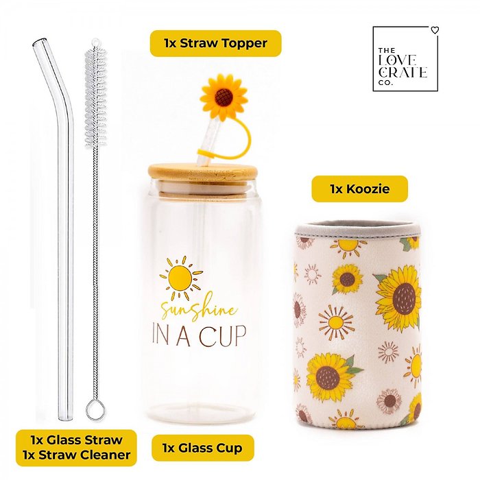 Sunflower Gifts for Women - Glass Tumbler