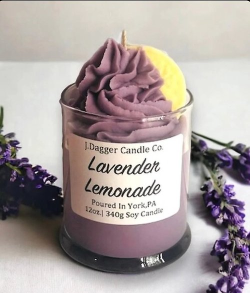 Lavender Lemonade Soy Dessert Candles , 12oz.