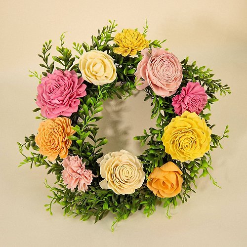 12\" Wreath - Sunset Blush