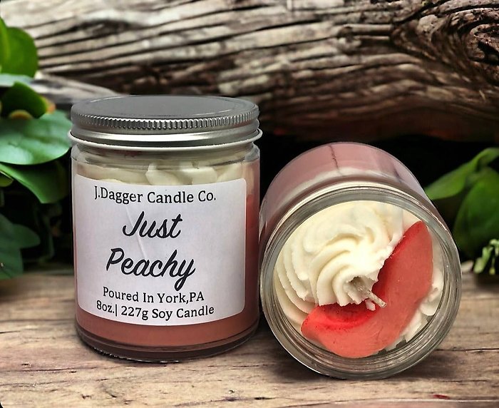 Mini Peaches & Cream Soy Dessert Candle , 8oz.