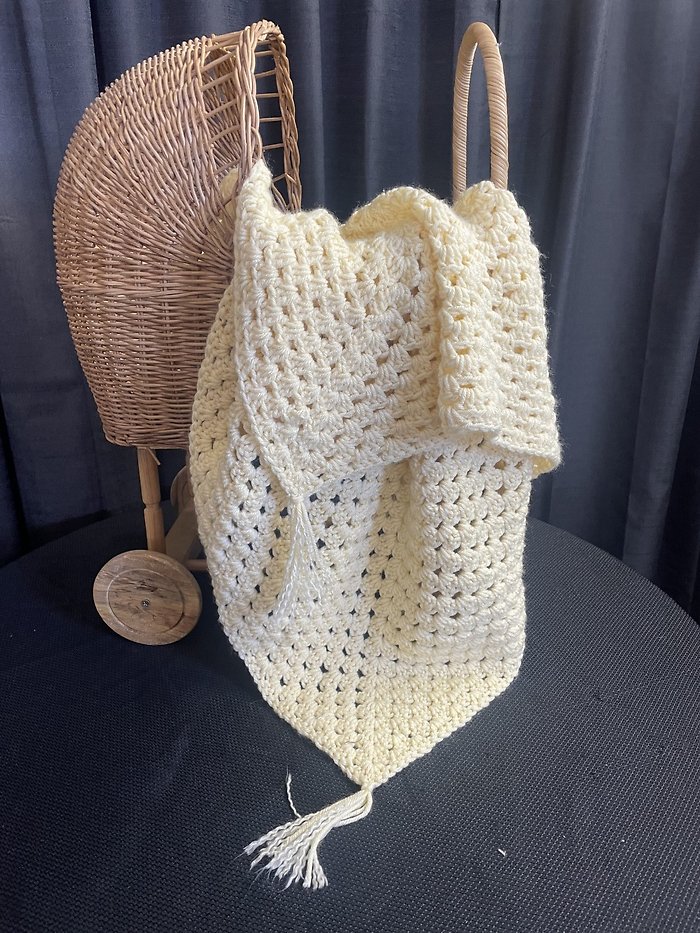 Yellow Tasseled Lap Blankey