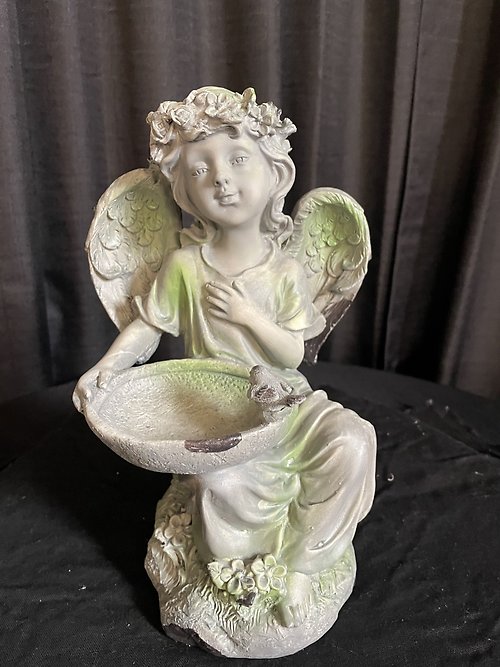Angel Bird Feeder Statue