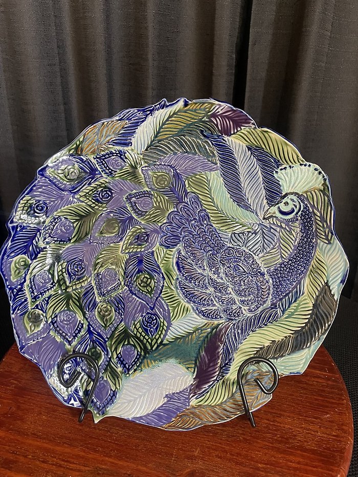 Pretty As A Peacock Platter