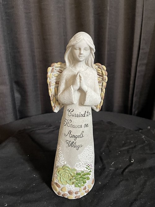 10 Inch Cement Memorial Angel