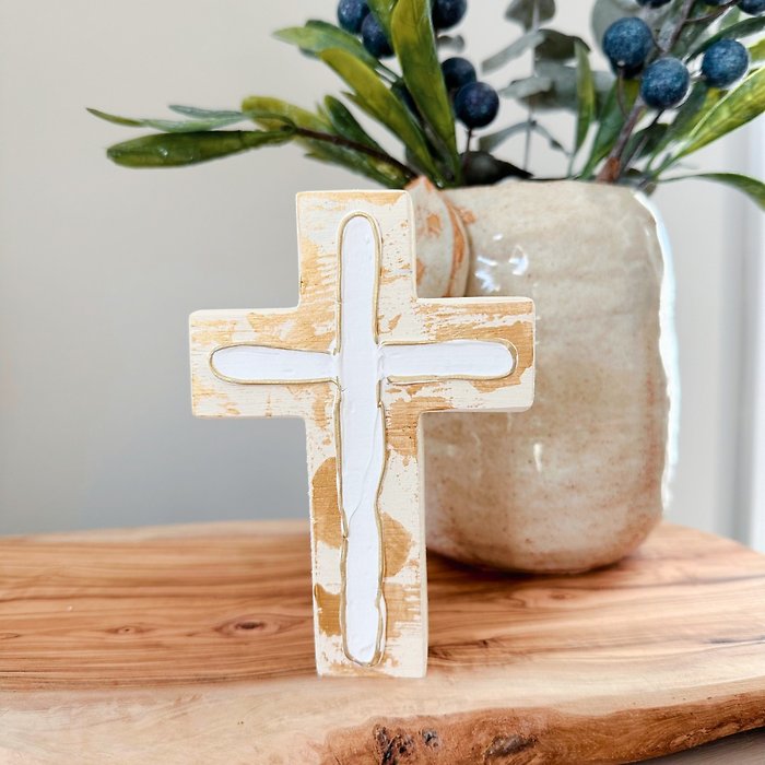 Chunky Wood Cross | Rustic Home Decor | Farmhouse | Cross