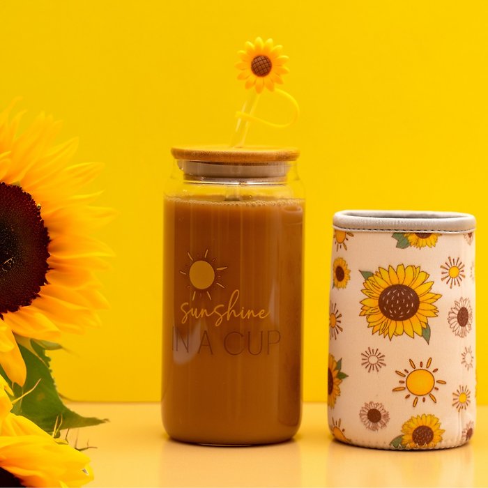 Sunflower Gifts for Women - Glass Tumbler