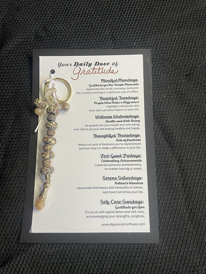 Deluxe Daily Gratitude Keychain