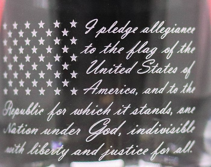 Pledge of Allegiance Whiskey Glass