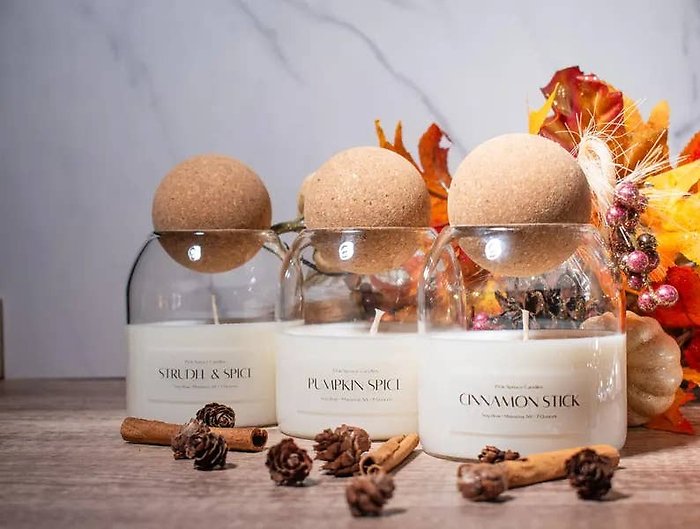 Fall Candle with Corktop lid available in multiple scents