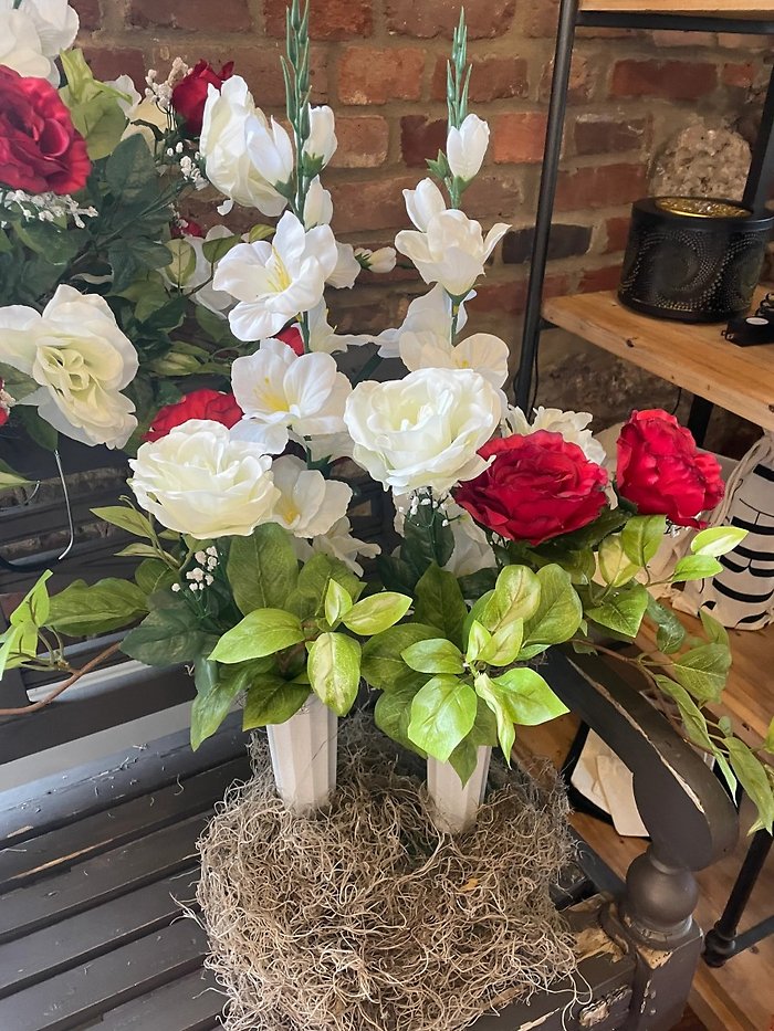 Flowers- Silk- Gravesite Vase/Urn