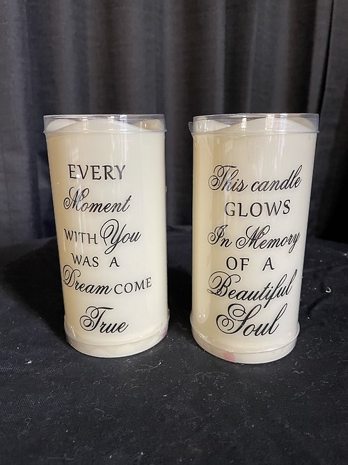 6 inch Memorial Candle- Battery