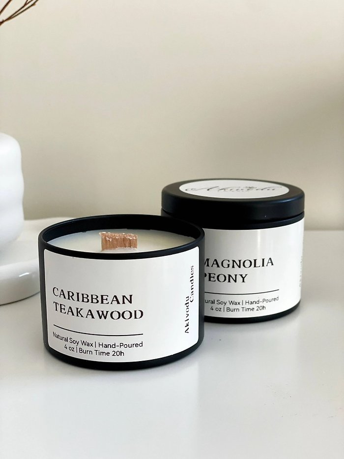 Wood Wick Candle 4 oz- Multiple scents