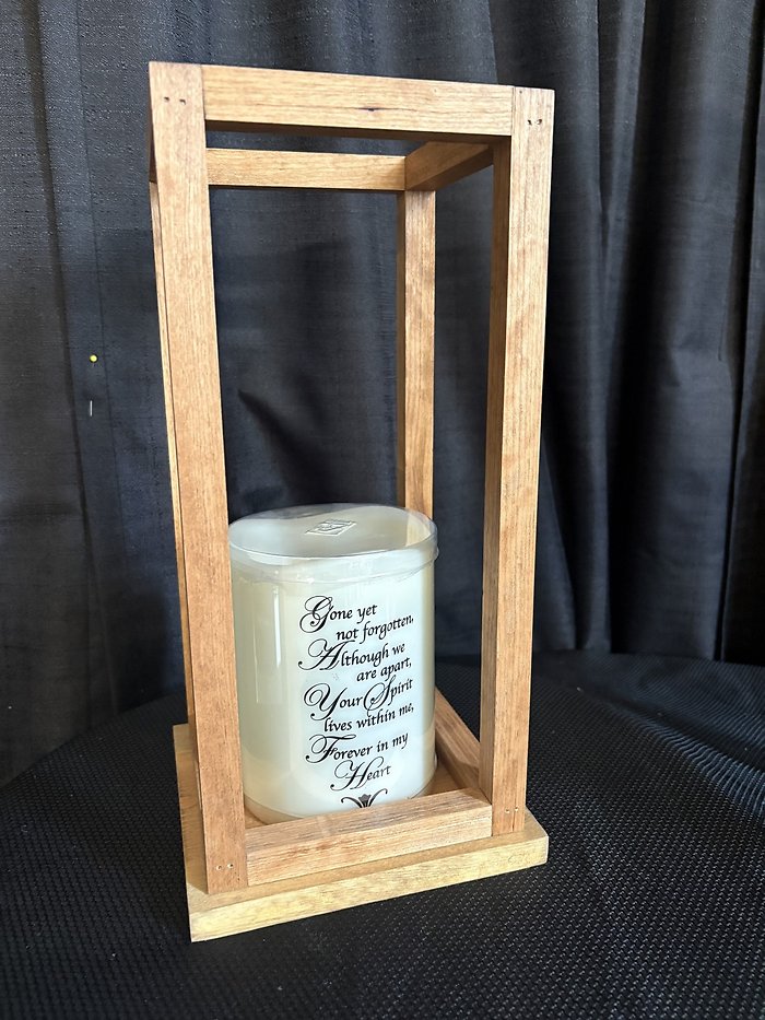 Large Wooden Lantern 15 inches Tall