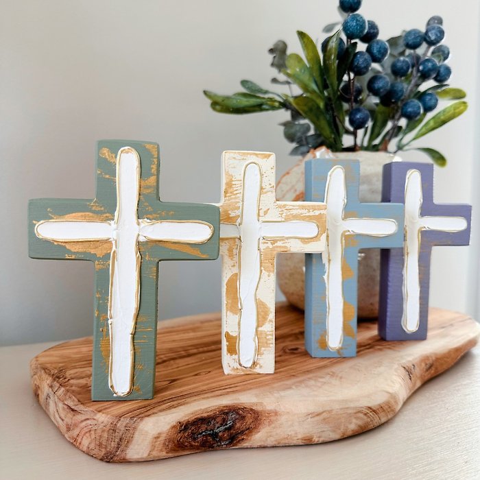 Chunky Wood Cross | Rustic Home Decor | Farmhouse | Cross