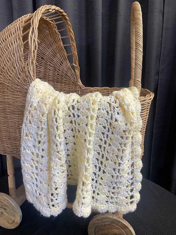 Yellow and White Baby Blanket