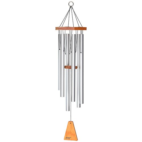 Arias 34-inch Windchime in Satin Silver