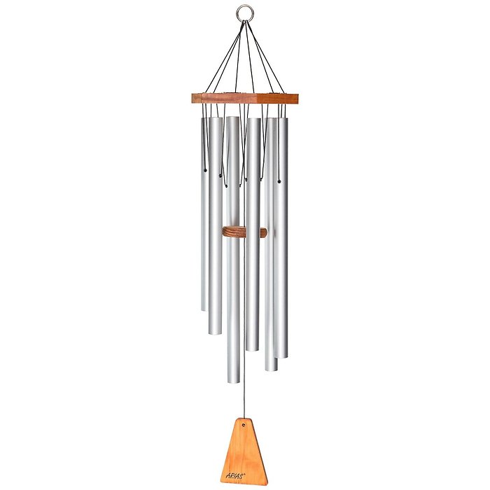 Arias 34-inch Windchime in Satin Silver